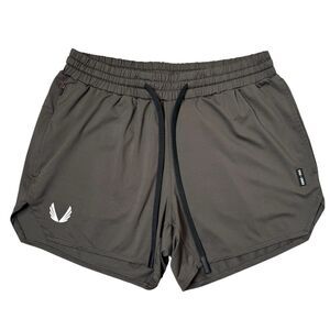 ASRV Aerosilver 5" Linerless Short Size M Brown Logo Running Training DSG-0993